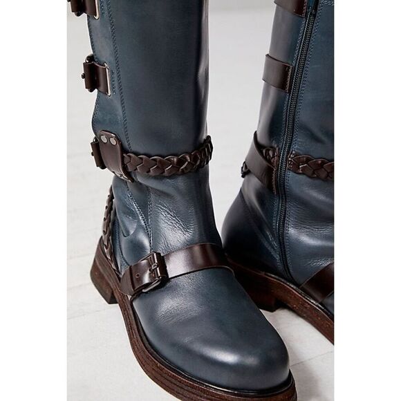 New Free People Billie Buckle Boots Size 7 - Picture 2 of 8